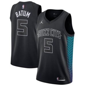 Nicolas Batum Charlotte Hornets Jordan Brand Swingman Jersey Black - City Edition