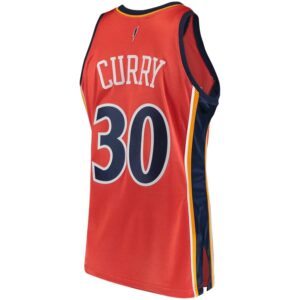 Stephen Curry Golden State Warriors Mitchell & Ness Road 2009/10 Hardwood Classics Authentic Jersey - Red