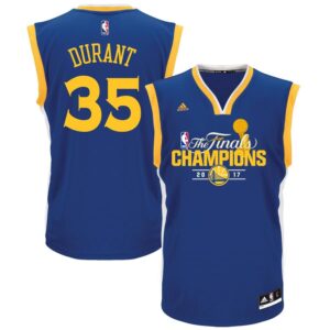 Kevin Durant Golden State Warriors adidas 2017 NBA Finals Champions Road Jersey - Royal
