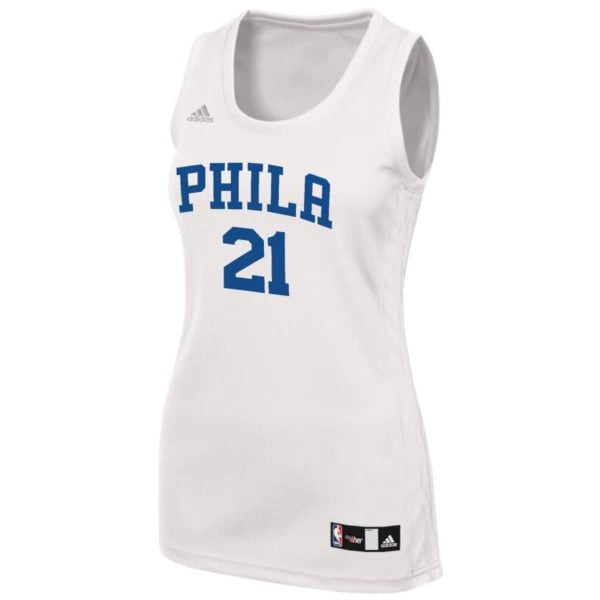 Joel Embiid Philadelphia 76ers adidas Women's Fashion Replica Jersey - White
