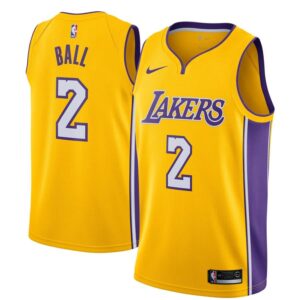 Lonzo Ball Los Angeles Lakers Nike Swingman Jersey Yellow - Icon Edition