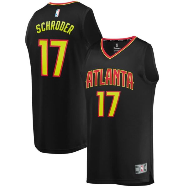 Dennis Schroder Atlanta Hawks Fanatics Branded Youth Fast Break Replica Jersey Black - Icon Edition