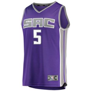 De'Aaron Fox Sacramento Kings Fanatics Branded Youth Fast Break Replica Jersey Purple - Icon Edition