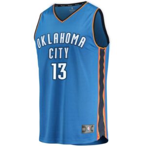 Paul George Oklahoma City Thunder Fanatics Branded Youth Fast Break Replica Jersey Blue - Icon Edition
