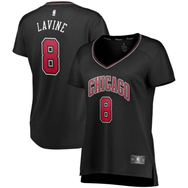 Zach LaVine Chicago Bulls Fanatics Branded Women's Fast Break Replica Statement Edition Jersey - Black