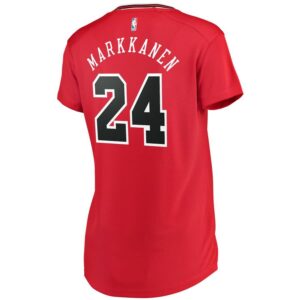 Lauri Markkanen Chicago Bulls Fanatics Branded Women's Fast Break Iconic Edition Jersey - Red