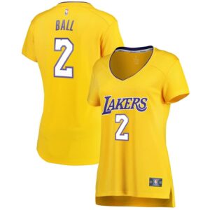 Lonzo Ball Los Angeles Lakers Fanatics Branded Women's Fast Break Replica Icon Edition Jersey - Gold