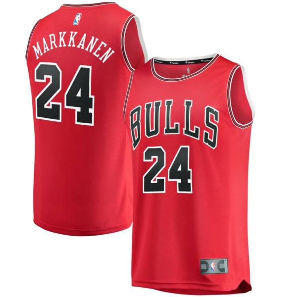 Lauri Markkanen Chicago Bulls Fanatics Branded Fast Break Replica Jersey Red - Icon Edition