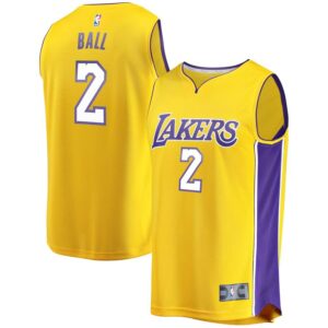 Lonzo Ball Los Angeles Lakers Fanatics Branded Fast Break Replica Jersey Gold - Icon Edition