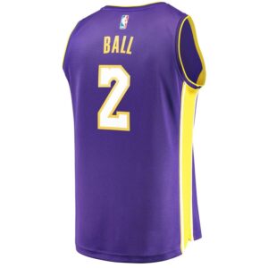 Lonzo Ball Los Angeles Lakers Fanatics Branded Fast Break Replica Jersey Purple - Statement Edition