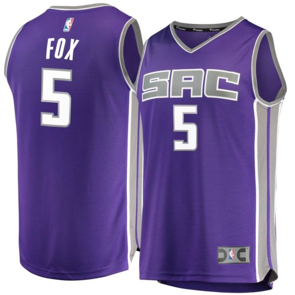 De'Aaron Fox Sacramento Kings Fanatics Branded Fast Break Replica Jersey Purple - Icon Edition