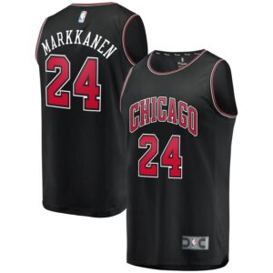 Lauri Markkanen Chicago Bulls Fanatics Branded Fast Break Replica Jersey Black - Statement Edition
