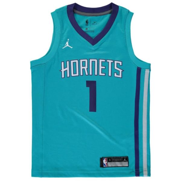 Malik Monk Charlotte Hornets Brand Jordan Youth Swingman Jersey Teal - Icon Edition