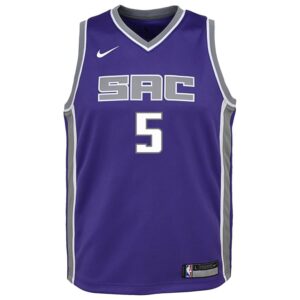 De'Aaron Fox Sacramento Kings Nike Youth Swingman Jersey Purple - Icon Edition