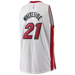 Hassan Whiteside Miami Heat adidas Swingman Jersey - White
