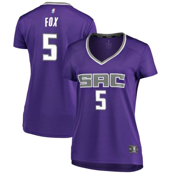 De'Aaron Fox Sacramento Kings Fanatics Branded Women's Fast Break Replica Jersey Purple - Icon Edition