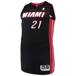 Hassan Whiteside Miami Heat adidas Finished Authentic Jersey - Black