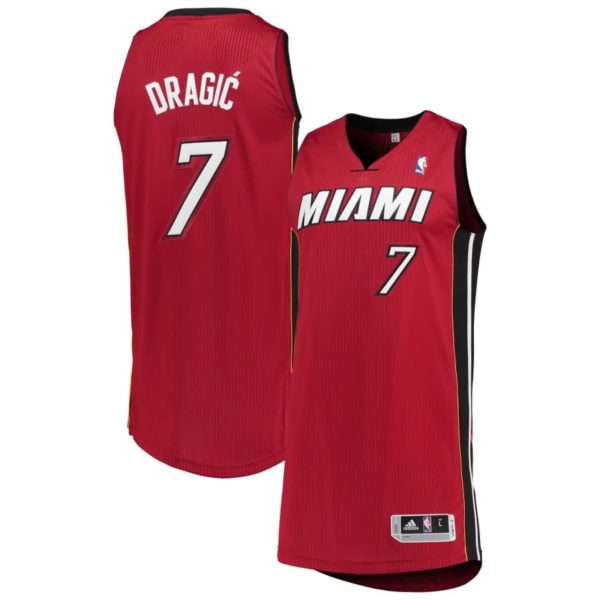 Goran Dragic Miami Heat adidas Finished Authentic Jersey - Red