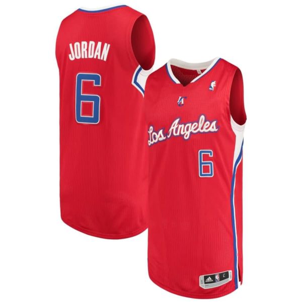 DeAndre Jordan LA Clippers adidas Finished Authentic Jersey - Red
