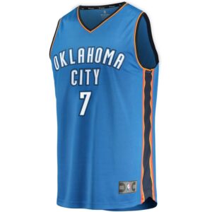 Carmelo Anthony Oklahoma City Thunder Fanatics Branded Fast Break Replica Jersey Blue - Icon Edition