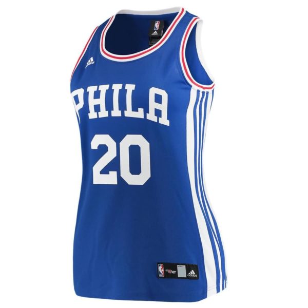 Markelle Fultz Philadelphia 76ers adidas Women's Road Replica Jersey - Royal