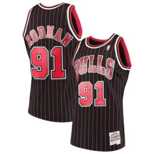 Dennis Rodman Chicago Bulls Mitchell & Ness 1995-96 Hardwood Classics Swingman Jersey - Black