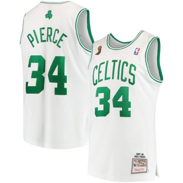 Paul Pierce Boston Celtics Mitchell & Ness Home 2007/08 Hardwood Classics Authentic Jersey - White