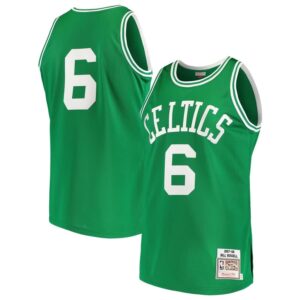 Bill Russell Boston Celtics Mitchell & Ness Road 1967/68 Hardwood Classics Authentic Jersey - Kelly Green