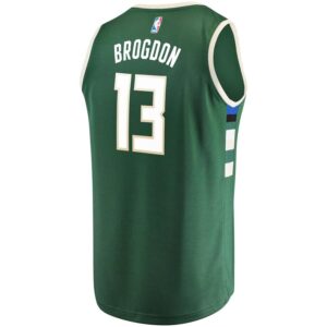 Malcolm Brogdon Milwaukee Bucks Fanatics Branded Fast Break Road Replica Player Jersey Green - Icon Edition