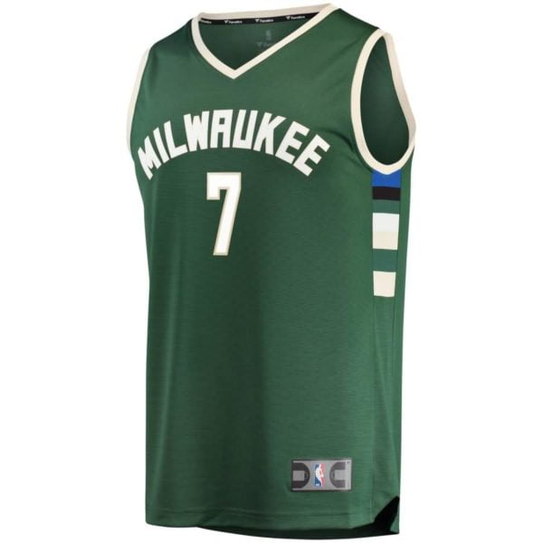 Thon Maker Milwaukee Bucks Fanatics Branded Fast Break Road Replica Player Jersey Green - Icon Edition