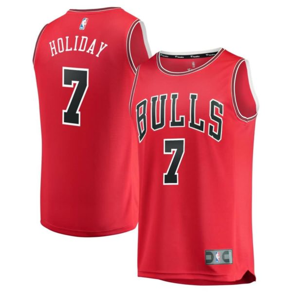 Justin Holiday Chicago Bulls Fanatics Branded Fast Break Road Replica Player Jersey Red - Icon Edition