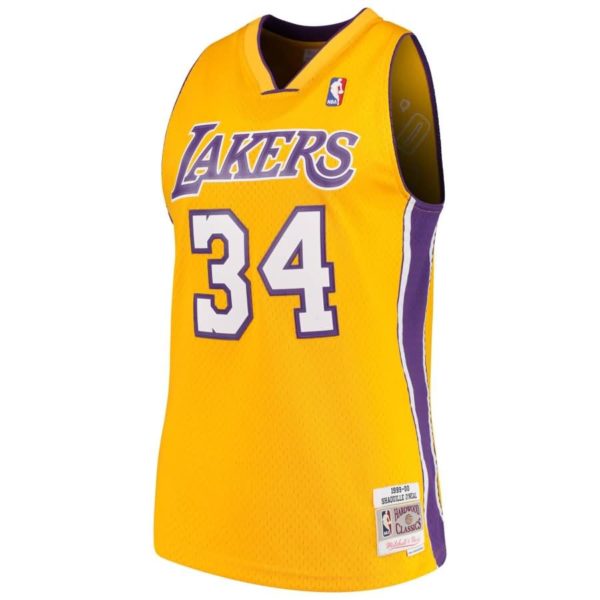 Shaquille O`Neal Los Angeles Lakers Mitchell & Ness 1999-00 Hardwood Classics Swingman Jersey - Gold