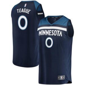 Jeff Teague Minnesota Timberwolves Fanatics Branded Fast Break Replica Player Jersey Green - Icon Edition - Navy