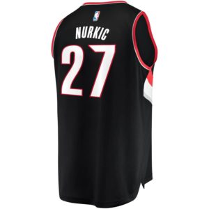 Jusuf Nurkic Portland Trail Blazers Fanatics Branded Fast Break Replica Team Color Player Jersey Black - Icon Edition