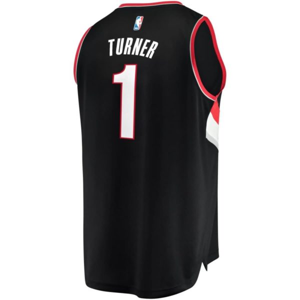 Evan Turner Portland Trail Blazers Fanatics Branded Fast Break Replica Team Color Player Jersey Black - Icon Edition