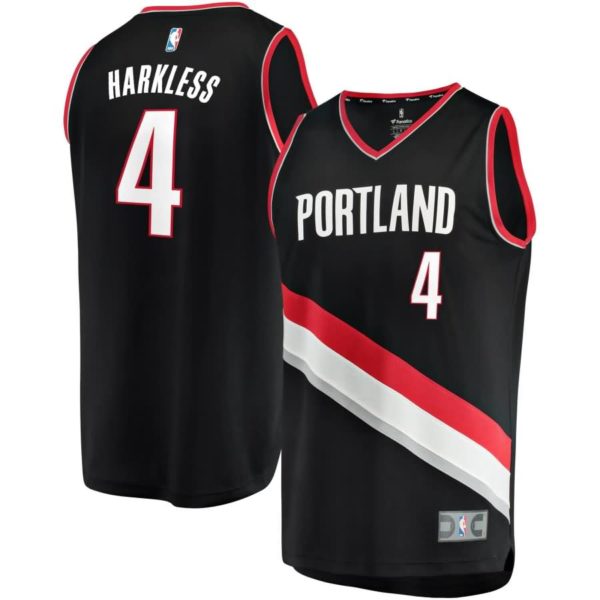 Maurice Harkless Portland Trail Blazers Fanatics Branded Fast Break Replica Team Color Player Jersey Black - Icon Edition