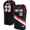 Zach Collins Portland Trail Blazers Fanatics Branded Fast Break Replica Team Color Player Jersey Black - Icon Edition