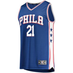 Joel Embiid Philadelphia 76ers Fanatics Branded Fast Break Replica Team Color Player Jersey Royal - Icon Edition