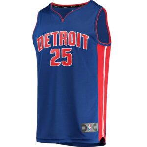 Reggie Bullock Detroit Pistons Fanatics Branded Fast Break Replica Player Jersey - Icon Edition - Blue