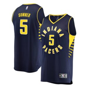 Edmond Sumner Indiana Pacers Fanatics Branded Fast Break Replica Player Jersey - Icon Edition - Navy