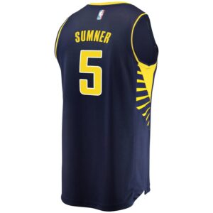 Edmond Sumner Indiana Pacers Fanatics Branded Fast Break Replica Player Jersey - Icon Edition - Navy