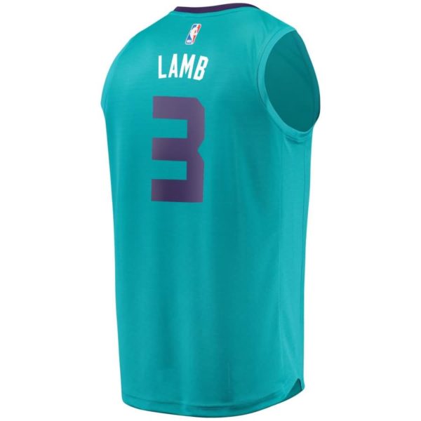 Jeremy Lamb Charlotte Hornets Fanatics Branded Fast Break Replica Player Jersey - Icon Edition - Teal