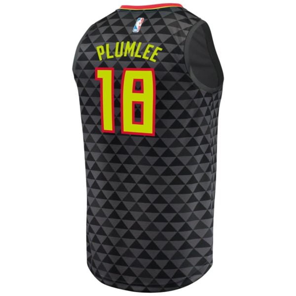 Miles Plumlee Atlanta Hawks Fanatics Branded Fast Break Replica Player Jersey - Icon Edition - Black
