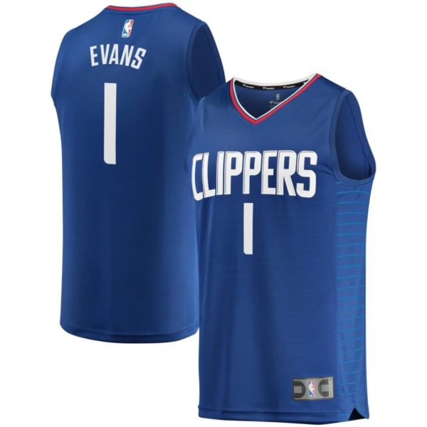 Jawun Evans LA Clippers Fanatics Branded Fast Break Replica Player Jersey - Icon Edition - Royal