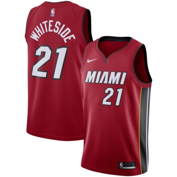 Hassan Whiteside Miami Heat Nike Replica Swingman Jersey - Statement Edition - Red
