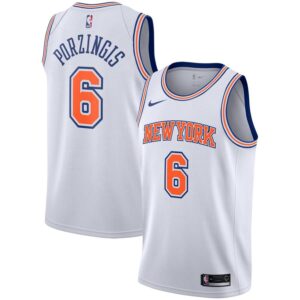 Kristaps Porzingis New York Knicks Nike Replica Swingman Jersey - Statement Edition - White