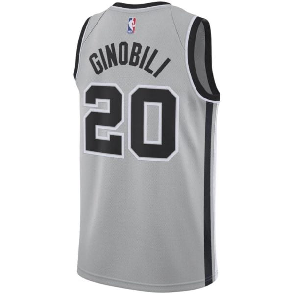 Manu Ginobili San Antonio Spurs Nike Replica Swingman Jersey - Statement Edition - Gray