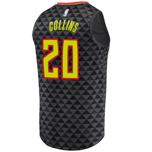 John Collins Atlanta Hawks Fanatics Branded Fast Break Replica Jersey Black - Icon Edition