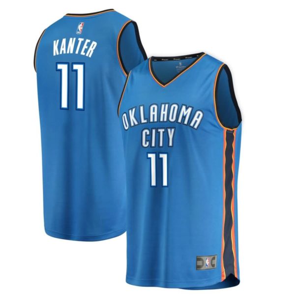 Enes Kanter Oklahoma City Thunder Fanatics Branded Fast Break Replica Jersey Blue - Icon Edition