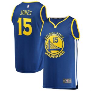 Damian Jones Golden State Warriors Fanatics Branded Youth Fast Break Road Replica Jersey Royal - Icon Edition